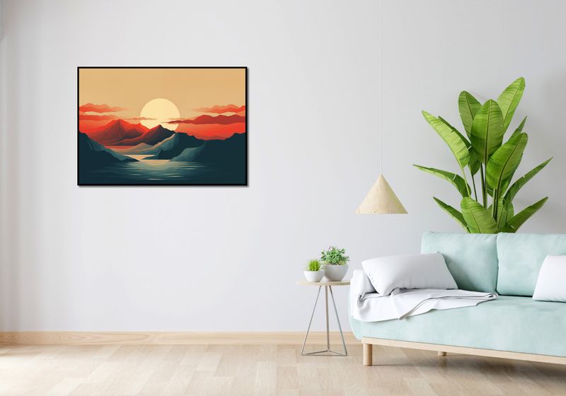 Plakat 100x70cm Zachód Słońca nad Górami zdjęcie 4
