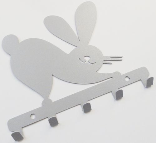 Metalowy wieszak ścienny na ręczniki ubrania klucze loft KRÓLIK czarny na Arena.pl