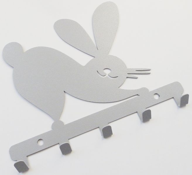 Metalowy wieszak ścienny na ręczniki ubrania klucze loft KRÓLIK czarny zdjęcie 8