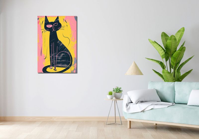 Obraz 60x90cm Kontrastowa Kotka zdjęcie 2
