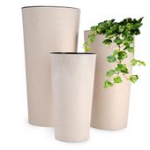 Zestaw 3x Doniczka Donica Ogrodowa Wkład Naturalna
