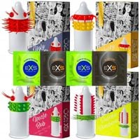 PREZERWATYWY EGZO STYMULUJĄCE Z WYPUSTKAMI I KOLCAMI + EXS ŚWIECĄCE