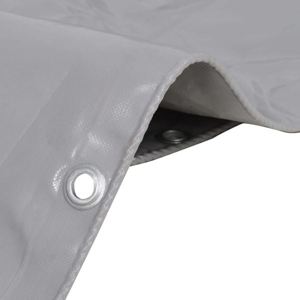 Plandeka 650 g/m², 3 x 4 m, szara zdjęcie 2