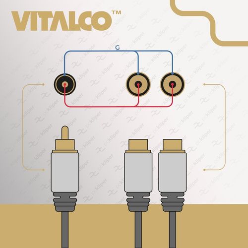 ADAPTER TRÓJNIK ROZDZIELACZ RCA WTYK - 2 GNIAZDA VITALCO RP10 na Arena.pl
