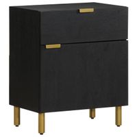 Szafka nocna, czarna, 50x33x60 cm, materiał drewnopochodny