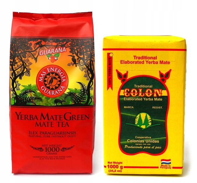 Yerba Mate Green COLON MAS ENERGIA GUARANA 2x 1KG Brazylia Paragwaj zdjęcie 1
