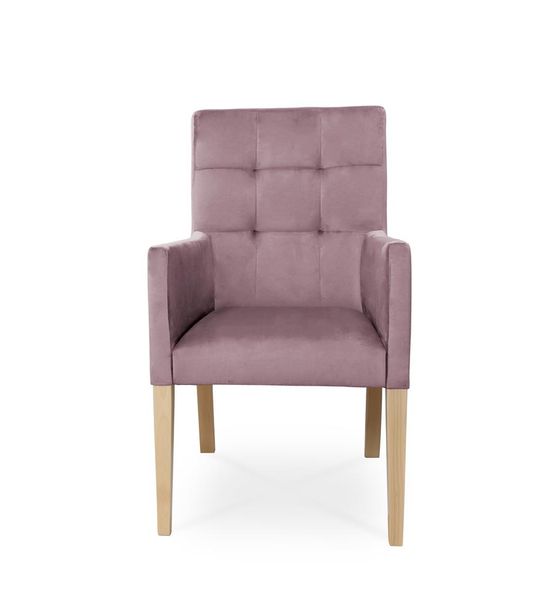 Fotel CAROL / antyczny róż / noga buk / R62 zdjęcie 2