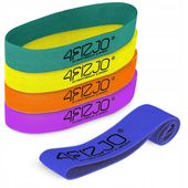 GUMY MATERIAŁOWE DO ĆWICZEŃ ZESTAW FITNESS ANTYPOŚLIZGOWE FLEX BAND 5 SZT.