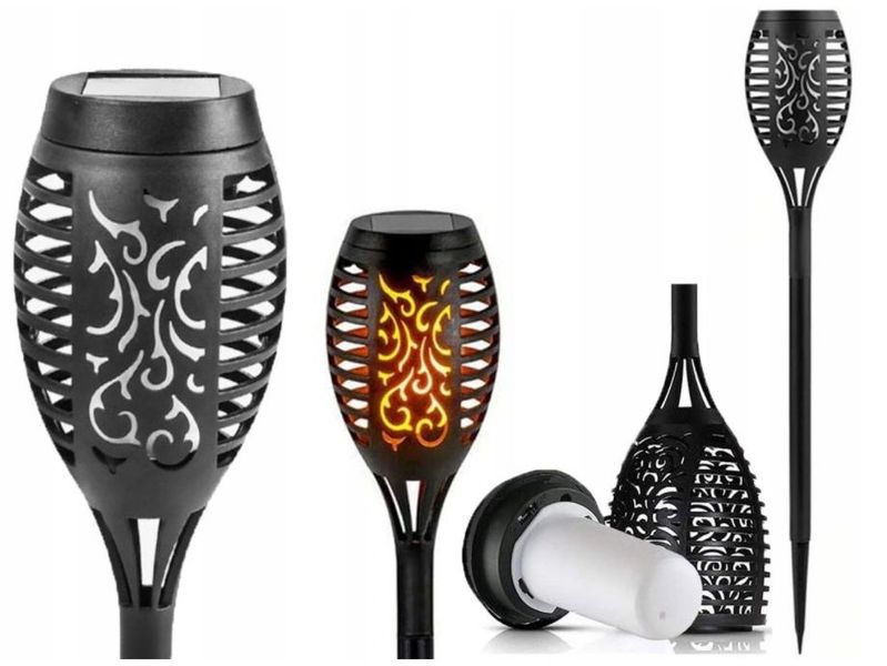 Lampa ogrodowa pochodnia solarna jak płomień ogień zdjęcie 2