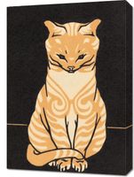 Obraz 50x70cm Sitting Cat, Julie de Graag Vintage do Salonu