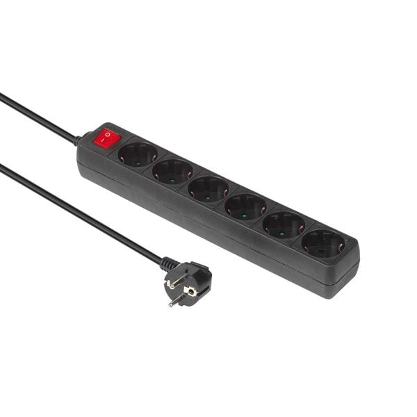 MicroConnect 6-way Schuko Socket on/off zdjęcie 1