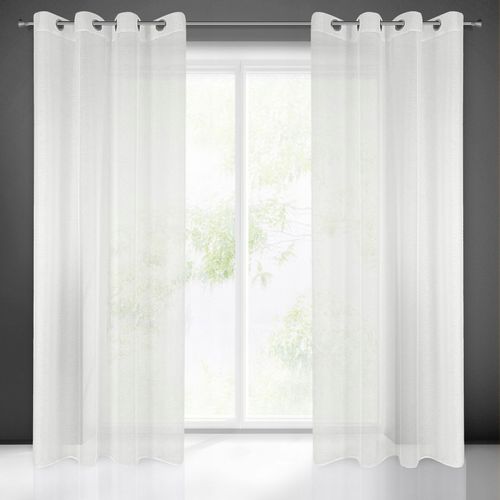 Firana gotowa na przelotkach REBECCA 140x250 Eurofirany kremowy na Arena.pl