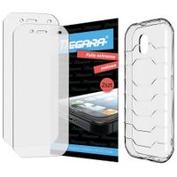 folia do cat s42 / s42 h+ - 5.5" ochronna matowa + etui silikonowe tpu