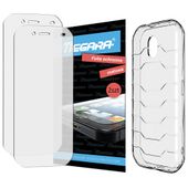 folia do cat s42 / s42 h+ - 5.5" ochronna matowa + etui silikonowe tpu