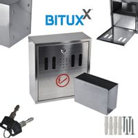 13196 Popielnica zawieszana duża na ścianę naścienna szara ze znaczkie