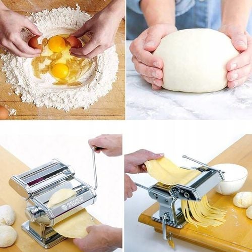 MASZYNKA DO MAKARONU ZE STALI NIERDZEWNEJ MASZYNA DO WAŁKOWANIA + KROJENIA na Arena.pl