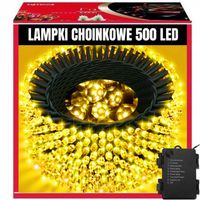 LAMPKI CHOINKOWE 500LED 32,7m ZEWNĘTRZNE WEWNĘTRZNE BIAŁE CIEPŁE