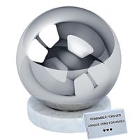 Urna ze stali nierdzewnej i marmurowej podstawy - Plakietka