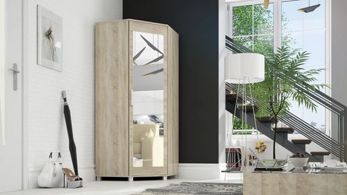 Szafa narożna z lustrem 80/80 biała 5 kolorów na Arena.pl