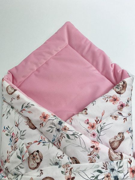 Rożek z tkaniny 100% bawełnianej premium - Jeże połączonej z velvetem zdjęcie 1