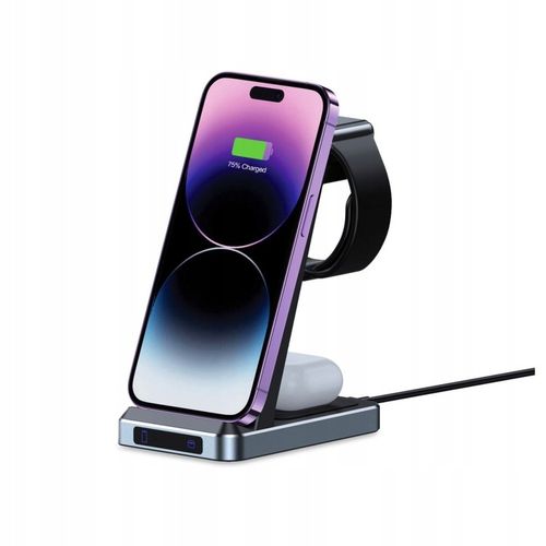 TECH-PROTECT QI15W-A26 3IN1 WIRELESS CHARGER BLACK na Arena.pl