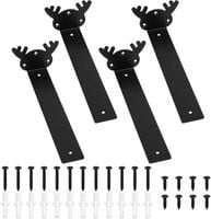 Wsporniki do półek 20cm czarne stalowe loftowe podpórki zestaw 4 szt.