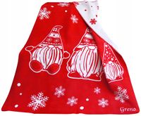 Koc Glamour bawełniany 150x200 Greno świąteczny Rodzinne Skrzaty