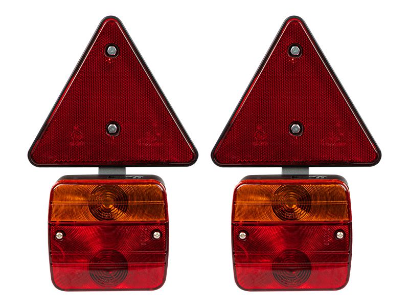 Zestaw lamp do przyczepy samochodowej trójkąt zdjęcie 1