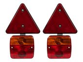Zestaw lamp do przyczepy samochodowej trójkąt