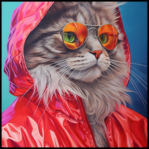 Plakat 90x90cm Kot w Stylu na Arena.pl