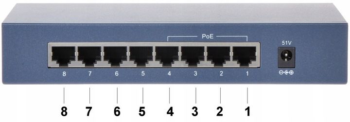 SWITCH HIKVISION DS-3E0310P-E/M 10 PORTÓW NIEBIESKI zdjęcie 7