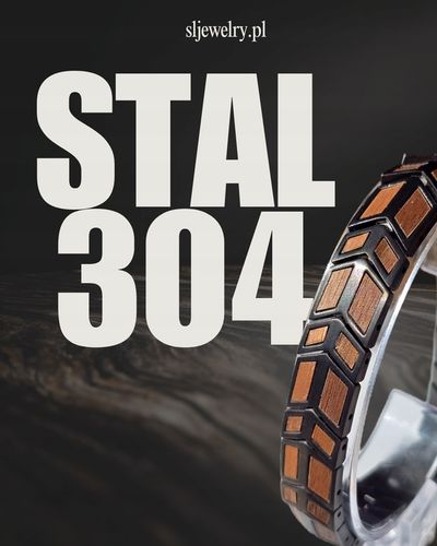 Męska bransoleta ze stali nierdzewnej i naturalnego drewna na Arena.pl