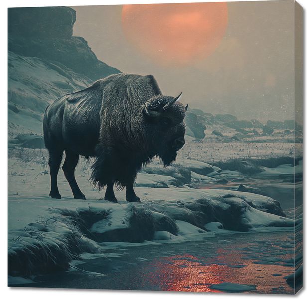 Obraz 100x100cm Żubrowy Monolit zdjęcie 1