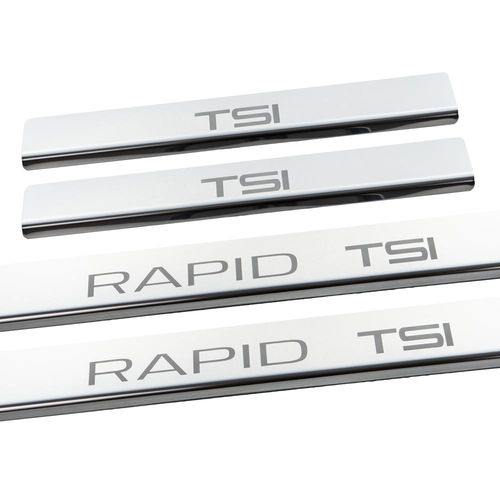 Listwa progowa SKODA RAPID  RAPID TSI Stal nierdzewna 304 połysk 4szt na Arena.pl