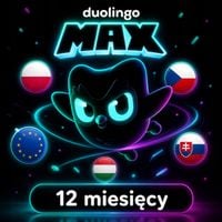 DUOLINGO MAX | 12 MIESIĘCY | BEZ REKLAM | NA WŁASNYM PRYWATNYM KONCIE