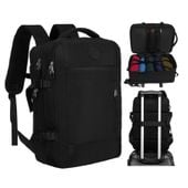 czarny, podróżny plecak idealny na bagaż podręczny do samolotu - peterson