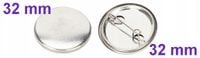 TWOJE LOGO BUTTON PRZYPINKI 30 mm 100 szt kotylion