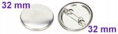 TWOJE LOGO BUTTON PRZYPINKI 30 mm 100 szt kotylion