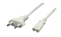 POS AC cable C7-QT8[2,5A]-CEE7/16-YJ01[2,5A] H03VVH2-F2G0,75 L=3000 white
