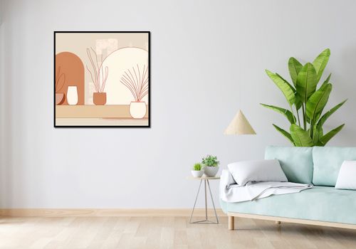 Plakat 90x90cm Widok Roślin na Arena.pl