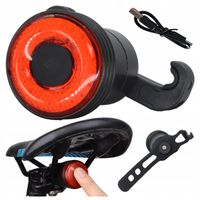 LAMPKA ROWEROWA TYLNA LED NA ROWER CZERWONE ŚWIATŁO 5 TRYBÓW MOCNE TYŁ USB