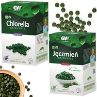 Green Ways BIO Chlorella 330g (1320 tabl.) + BIO Jęczmień 210g (600 tabl.)