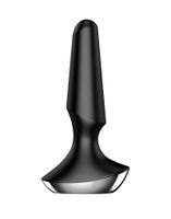 wibrujący korek analny silikonowy satisfyer plugilicious 2 czarny