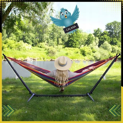 HAMAK ZE STELAŻEM Stelaż do hamaka STOJAK NA HAMAK OGRODOWY DWUOSOBOWY XXL na Arena.pl