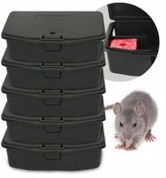 MAŁA STACJA KARMNIK DERATYZACYJNA NA TRUTKĘ NA MYSZY SZCZURY (5 SZT)