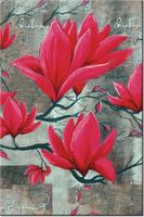 100 70CM OBRAZ PŁÓTNO FUKSJOWA MAGNOLIA PŁÓTNO RAMA