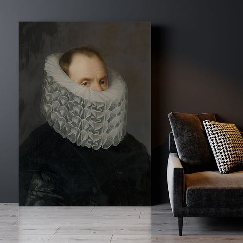 Obraz na płótnie portret biała koronka 50x70 cm na Arena.pl