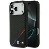 etui bmw m carbon tricolor line magsafe na iphone 17 pro - czarne