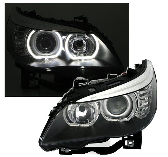 Lampy Reflektory BMW E60 E61 03-07 H7H7 RINGI LED zdjęcie 2