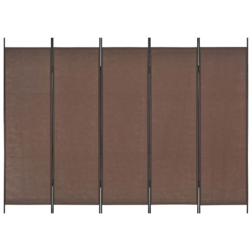 Parawan 5-Panelowy, Brązowy, 250 X 180 Cm na Arena.pl